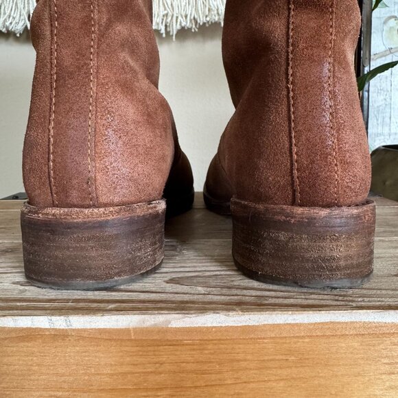 Free People Easton Equestrian Brown Suede Pull On "Ankle" Boots Size 8.5 / 39.5 - Picture 15 of 17